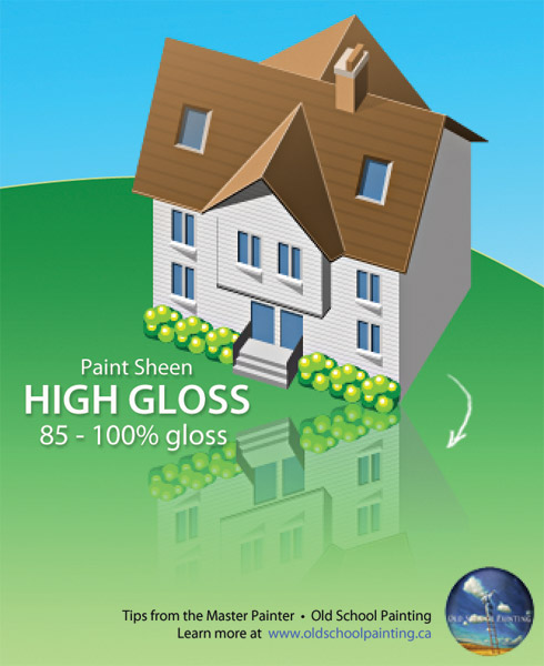 Flat Paint Sheen - www.oldschoolpainting.ca high-gloss